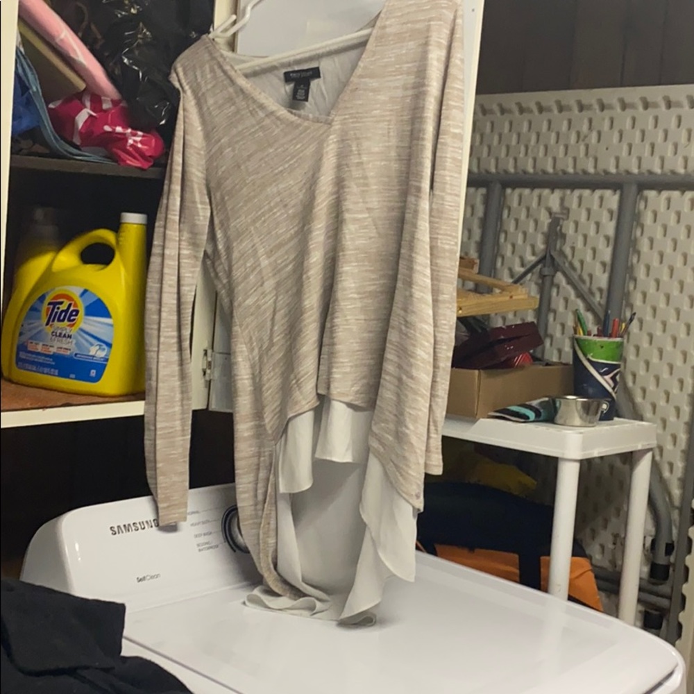 Beige layered blouse